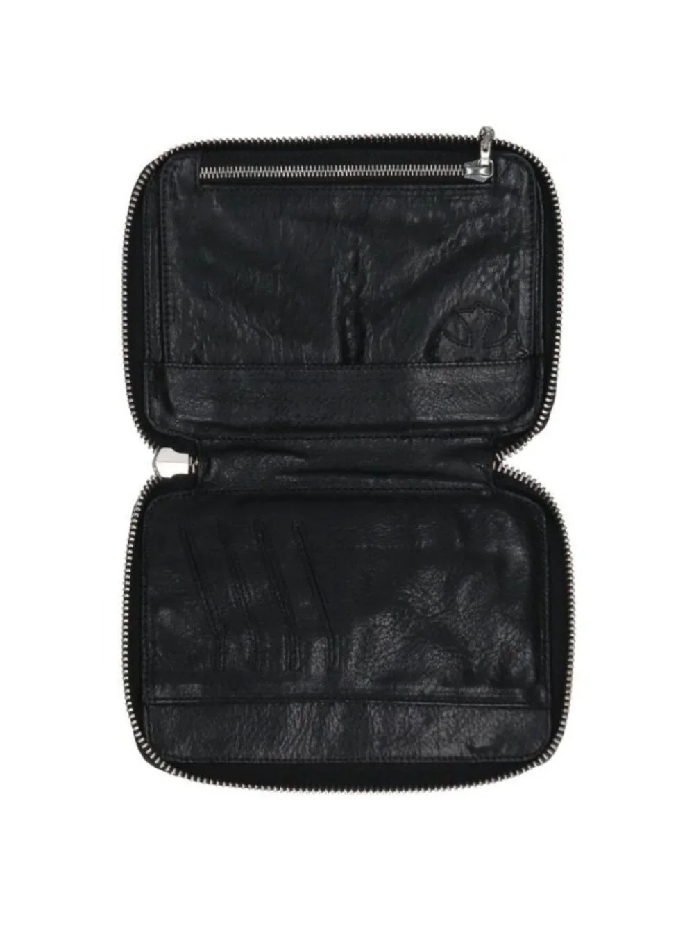 Chrome Hearts Bank Robber Round Zip Leather Wallet